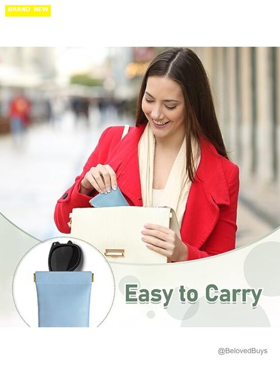 20 Pack Soft PU Leather Sunglasses Pouch Case Squeeze Top Eyeglass Case main image 5